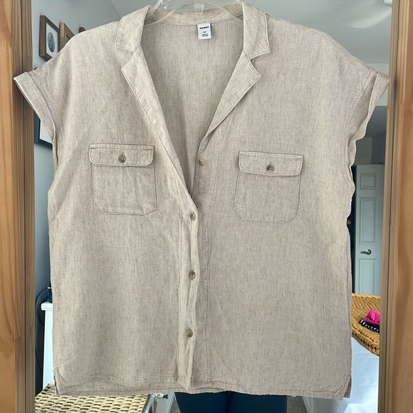 Old Navy Linen Utility Shirt - size XS - Picture 1 of 1